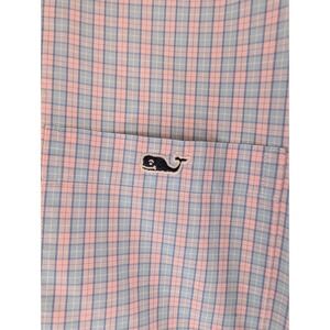 Vineyard Vines Mens Classic Fit Tucker Shirt Blue Pink Plaid Cotton Small